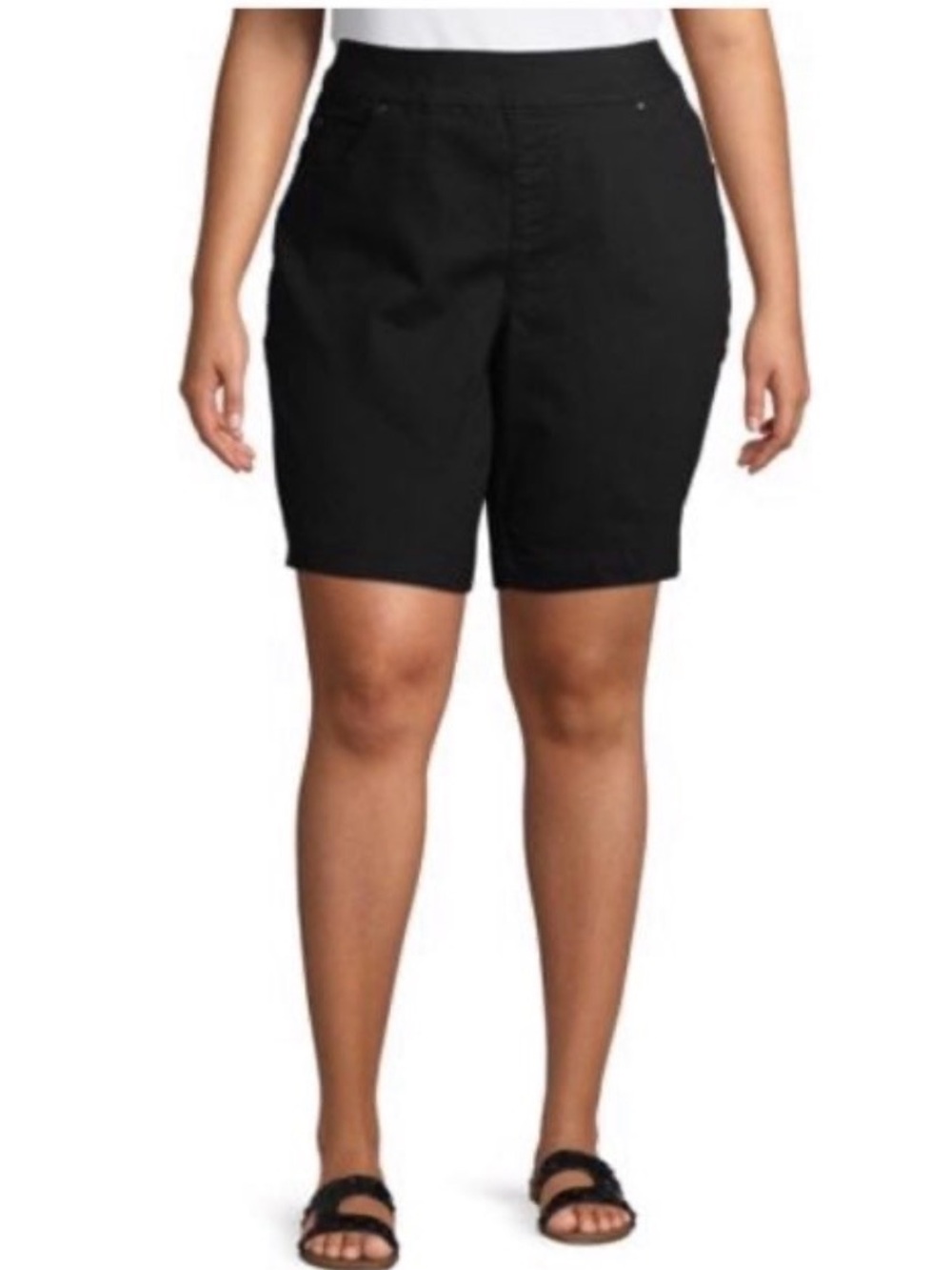 Terra & Sky Black Pull On Shorts Size 5X